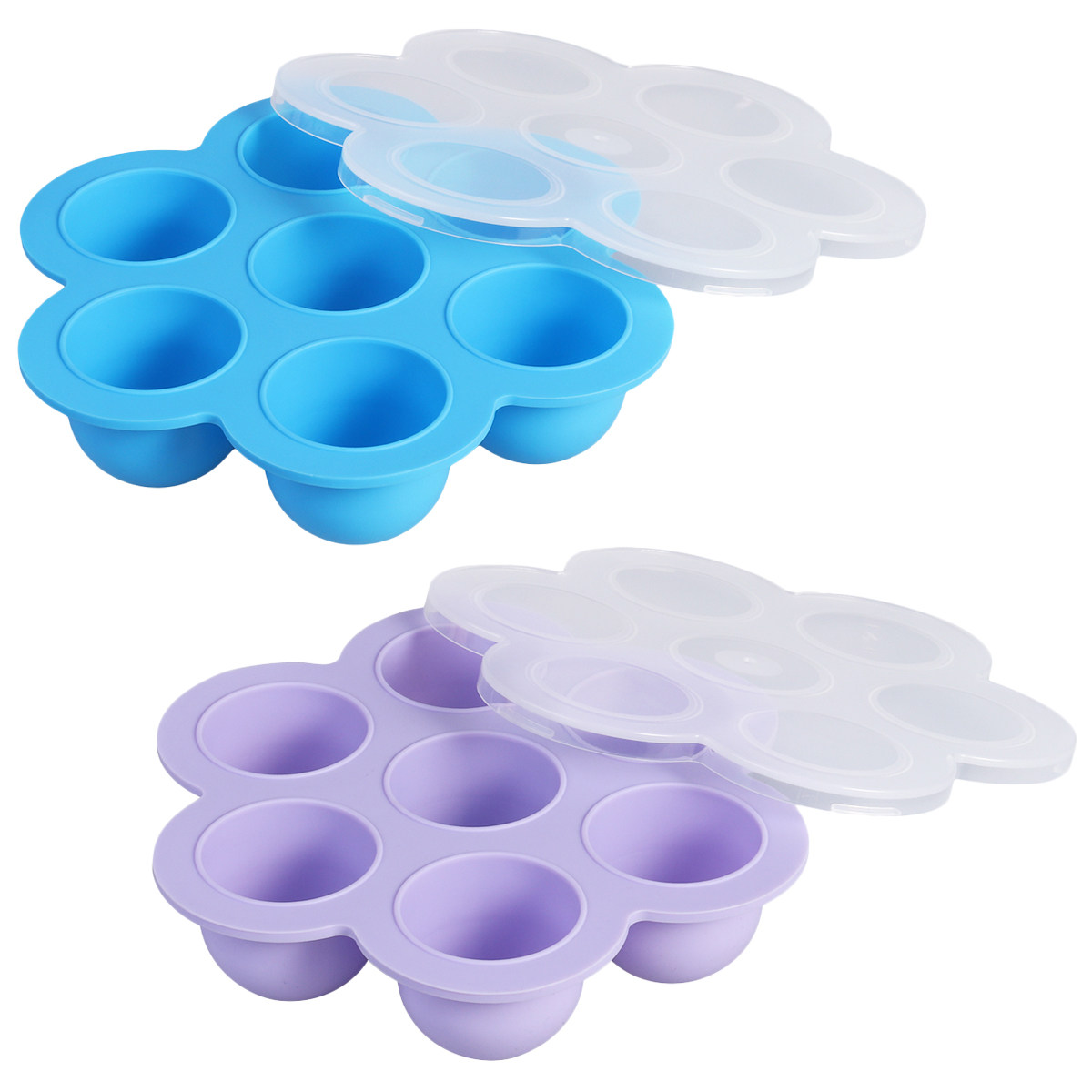 Baby Food Freezer Tray - 2Pcs Premium Food-Grade Silicone Baby Food