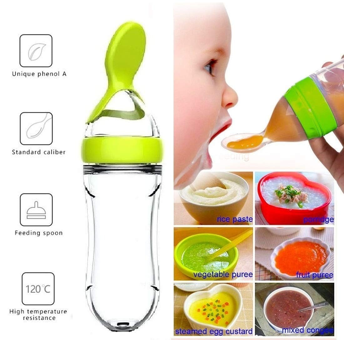 Squeezing Feeding Bottle Cup S - đánh giá và giá Baby Food Newborn