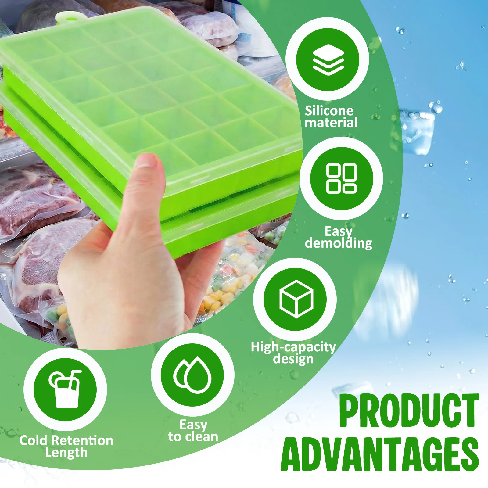 Silicone Ice Cube Tray Easy Re - đánh giá và giá Baby Food Freezer Tray