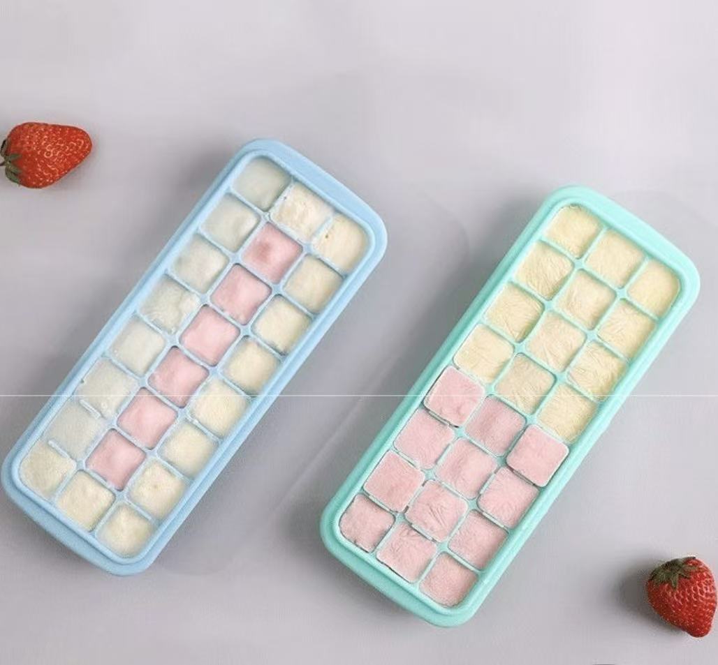 Silicone Ice Cubes Tray with L - đánh giá và giá Baby Food Freezer Tray