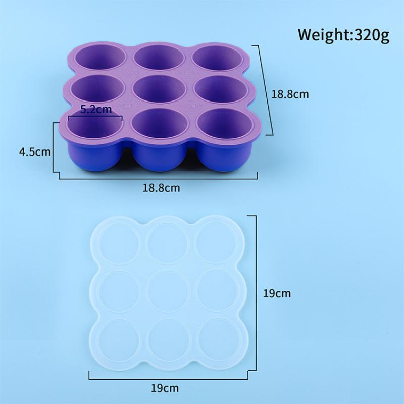 Baby Food Silicone Container 9 - đánh giá và giá Baby Food Freezer Tray