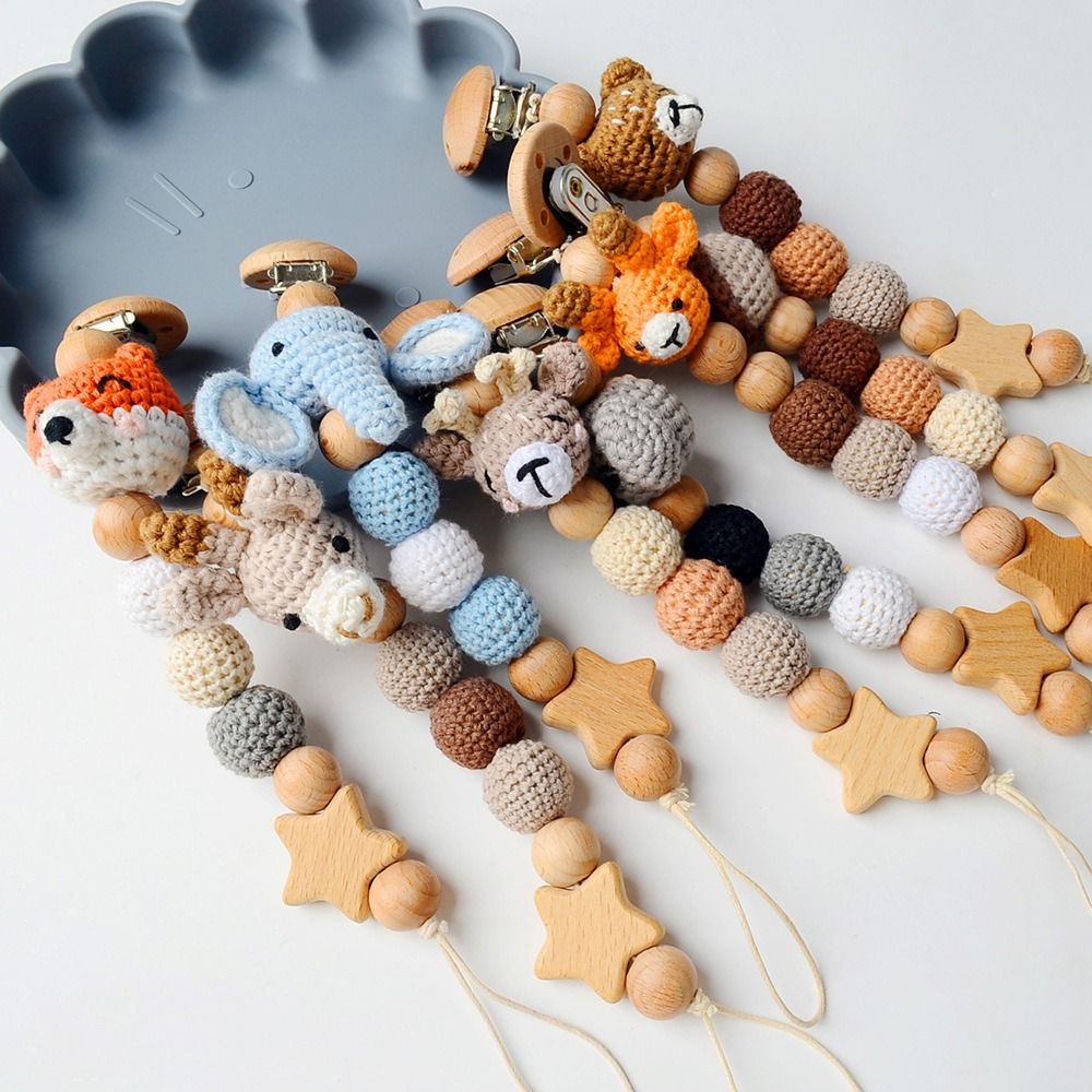 Baby Wooden Pacifier Clip Wood - đánh giá và giá Baby Food Teether