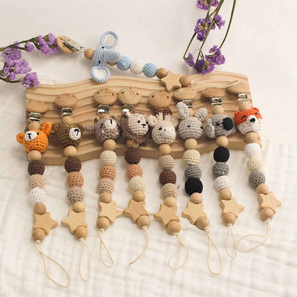 Baby Wooden Pacifier Clip Wood - đánh giá và giá Baby Food Teether