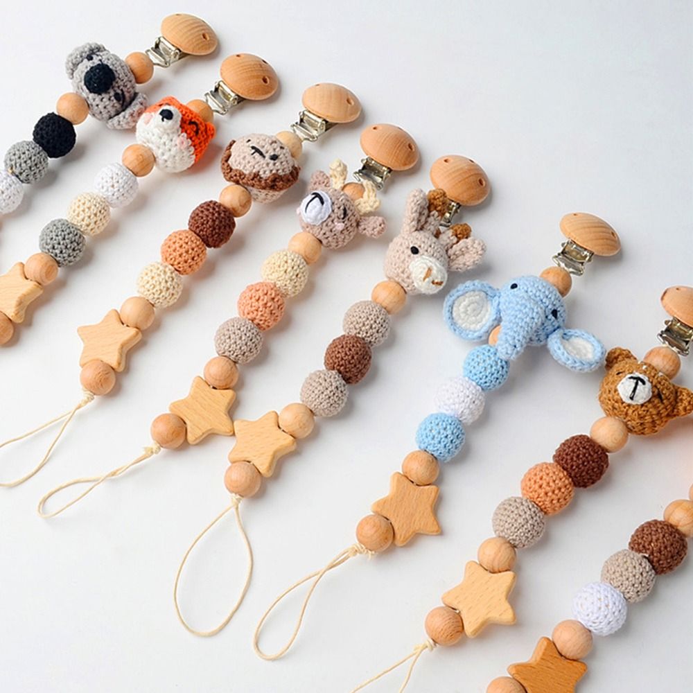 Baby Wooden Pacifier Clip Wood - đánh giá và giá Baby Food Teether