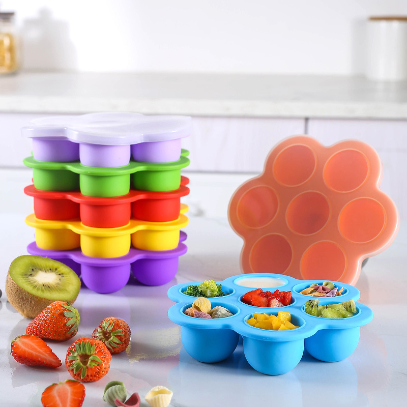 7 Holes Reusable Silicone Baby - đánh giá và giá Baby Food Freezer Tray