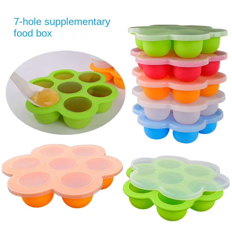 7 Holes Reusable Silicone Baby - đánh giá và giá Baby Food Freezer Tray