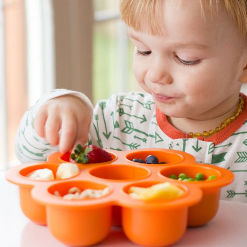 7 Holes Reusable Silicone Baby - đánh giá và giá Baby Food Freezer Tray