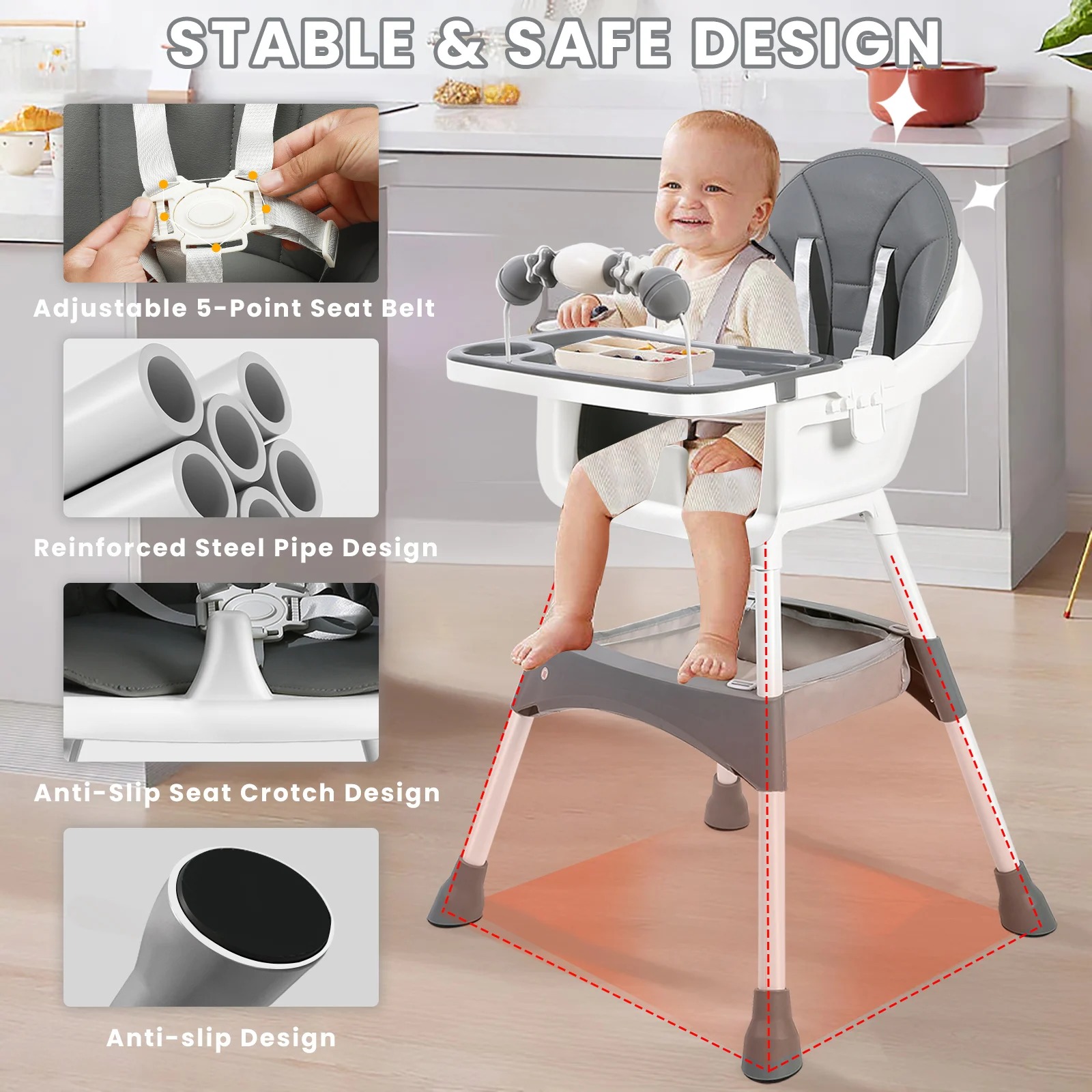 Adjustable Baby High Chair – C - đánh giá và giá Baby Food Freezer Tray